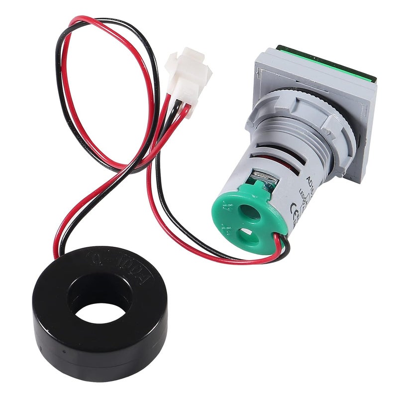 AiTrip 2Pack LED Display Voltmeter, Square Dual Display Voltmeter and Ammeter LED Digital Voltage Gauge AC 60-500V 0-100A Current Meter Indicator - Image 5